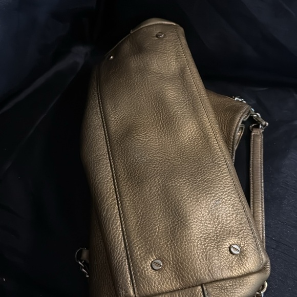 Tory Burch Thea Metallic Gold Chain Shoulder Slouchy Tote - Picture 9 of 16